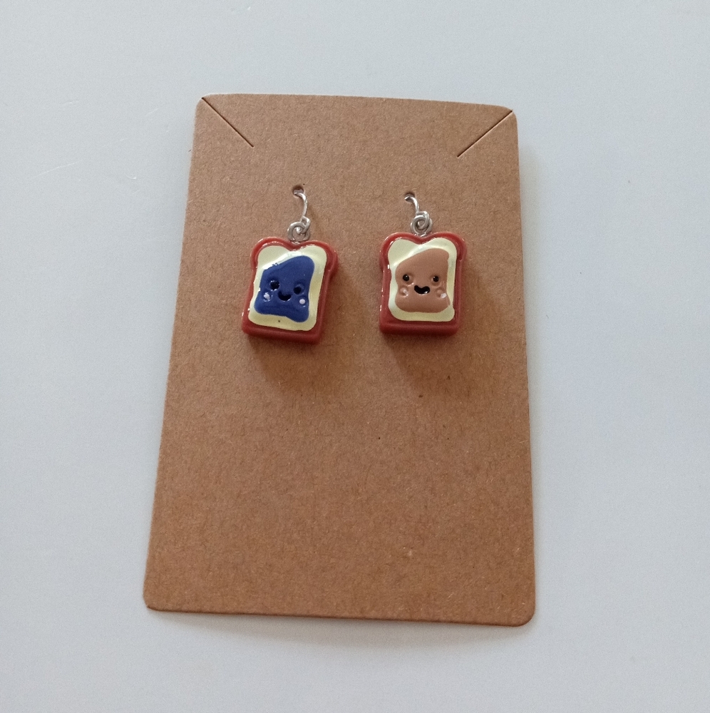 Fashion Jewelry peanut butter and jelly dangle earrings